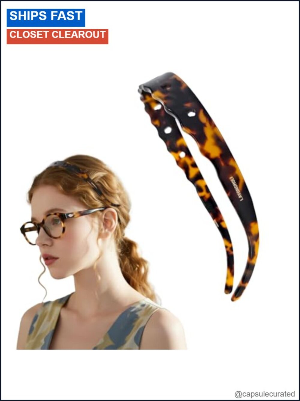 Acetate Hairband Non Slip Headband for Women Flexible Hair Accessory